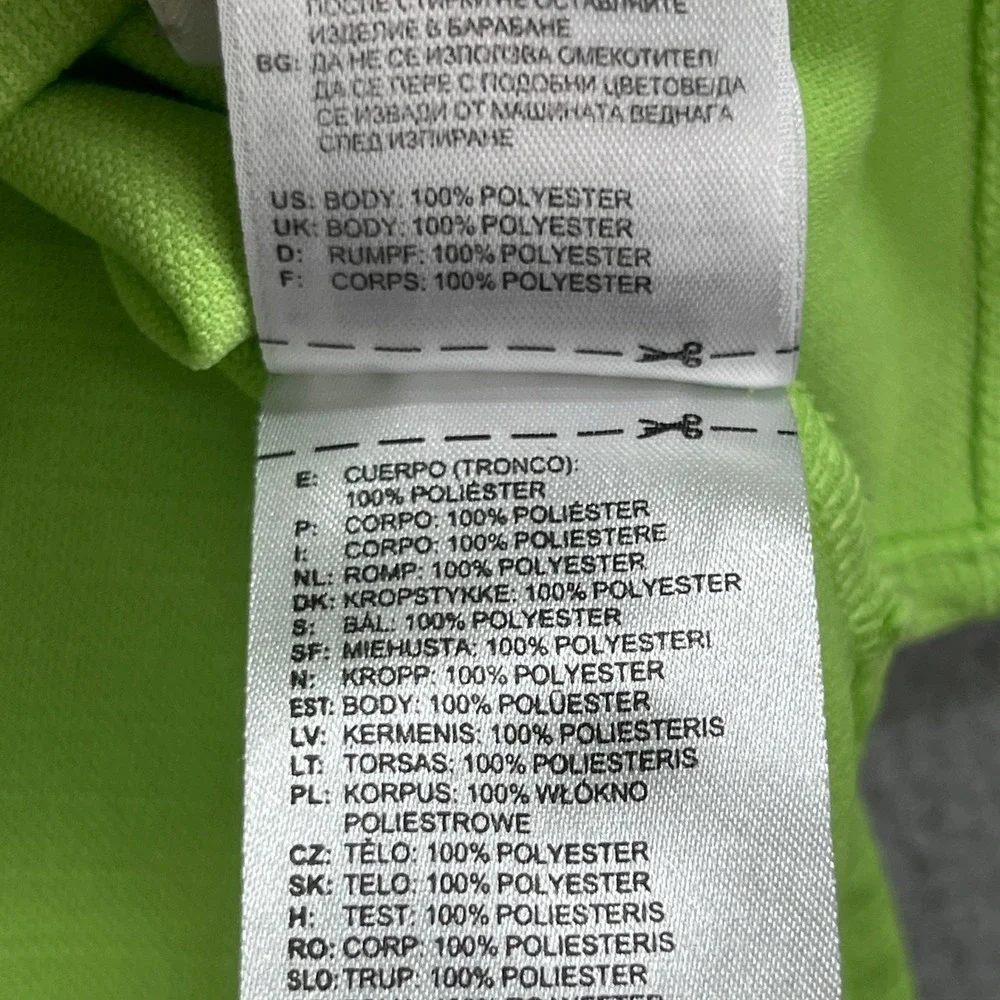 Adidas Polo Shirt Mens Medium Lime Green RBZ Taylor Made Neon ClimaLite Golf